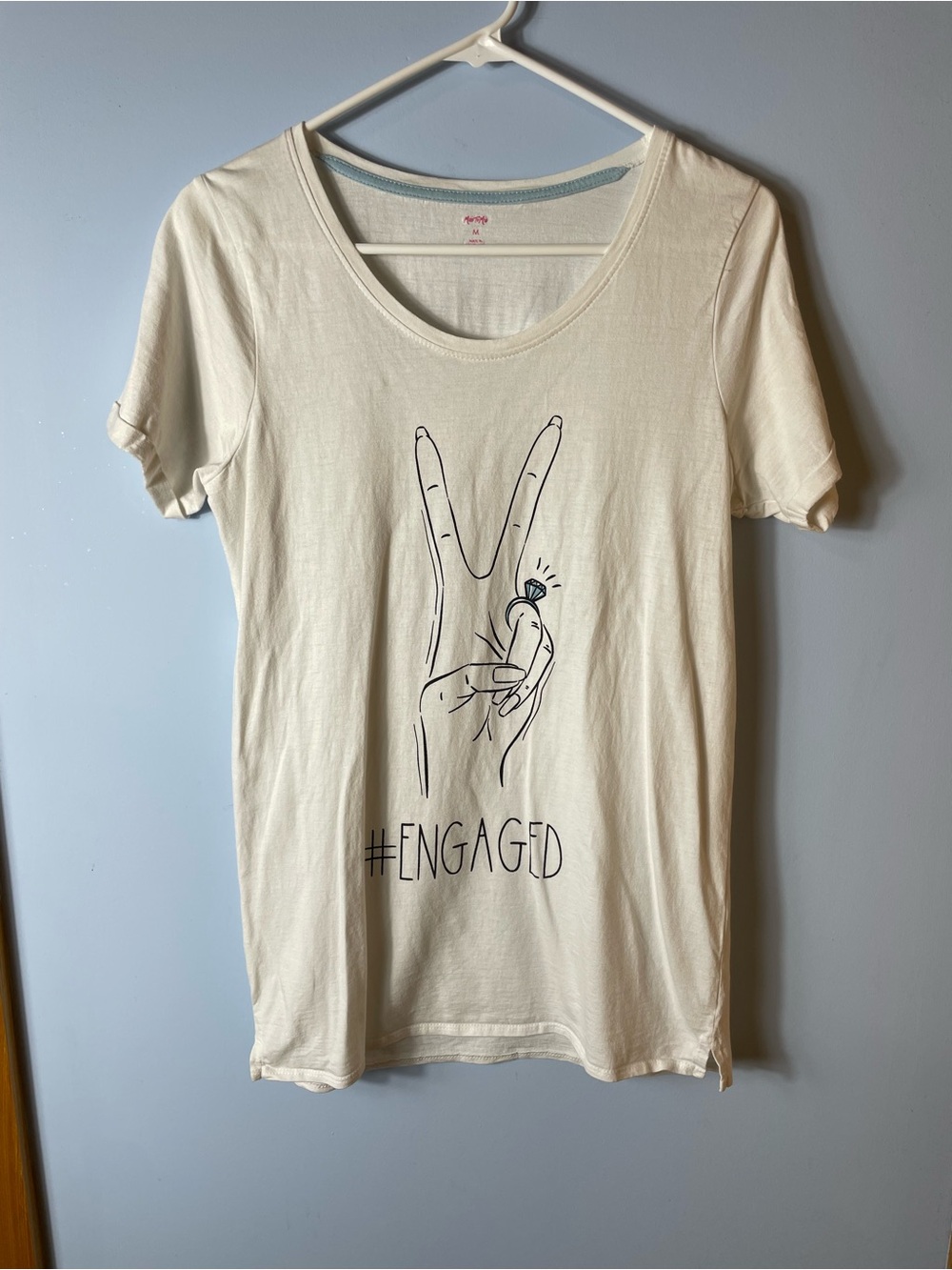 Miss To Mrs Engaged White T Shirt